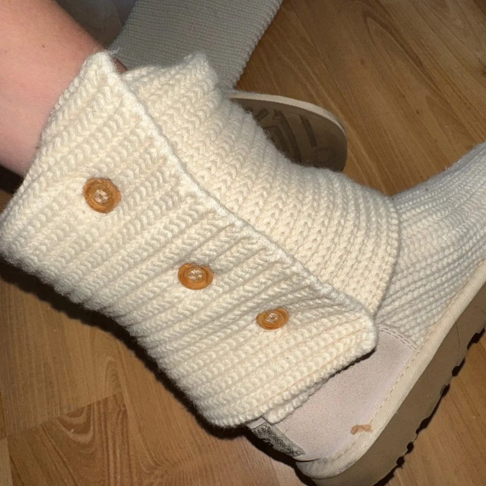 UGG Classic Cardy Boots Cream Knit Classic Short or Tall Boots